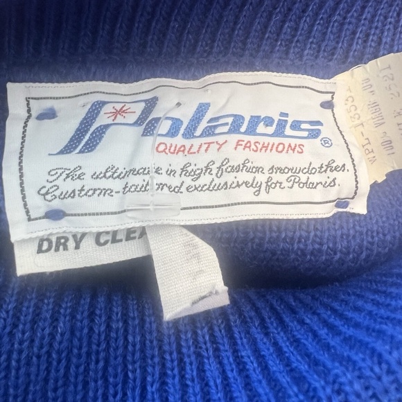 Vintage Blue Polaris Sweater 100% wool Sz: Small - Picture 4 of 5